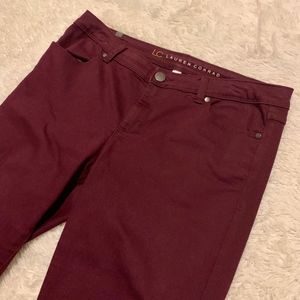 LC Lauren Conrad Skinny Jeans - Maroon (Size 12)